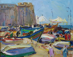 Картина "Лодки в Хаммамете"